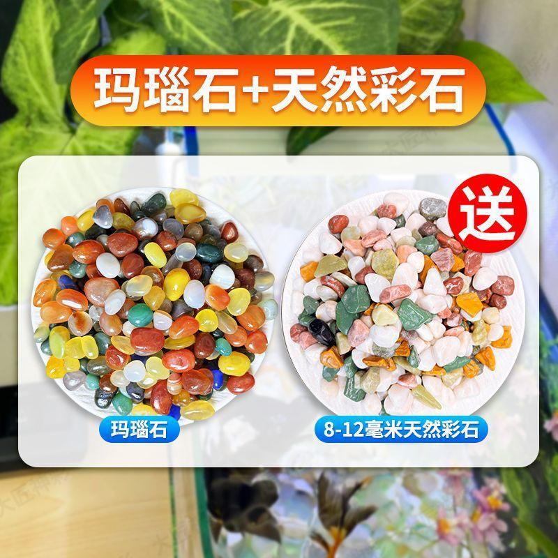Natural Agate Stone Aquarium Decor Fish Tank Landscape Rock 10-15mm Polished Pebbles 500g Pack