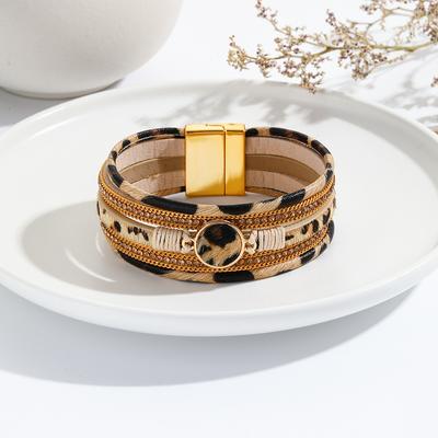 Women Leopard Printing Wrist Bracelet Girls Anniversary Jewelry Accesspries