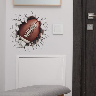 Muro Spezzato Rugby Camera da Letto Soggiorno Casa Sfondo Parete Abbellimento Decorazione Adesivi Murali