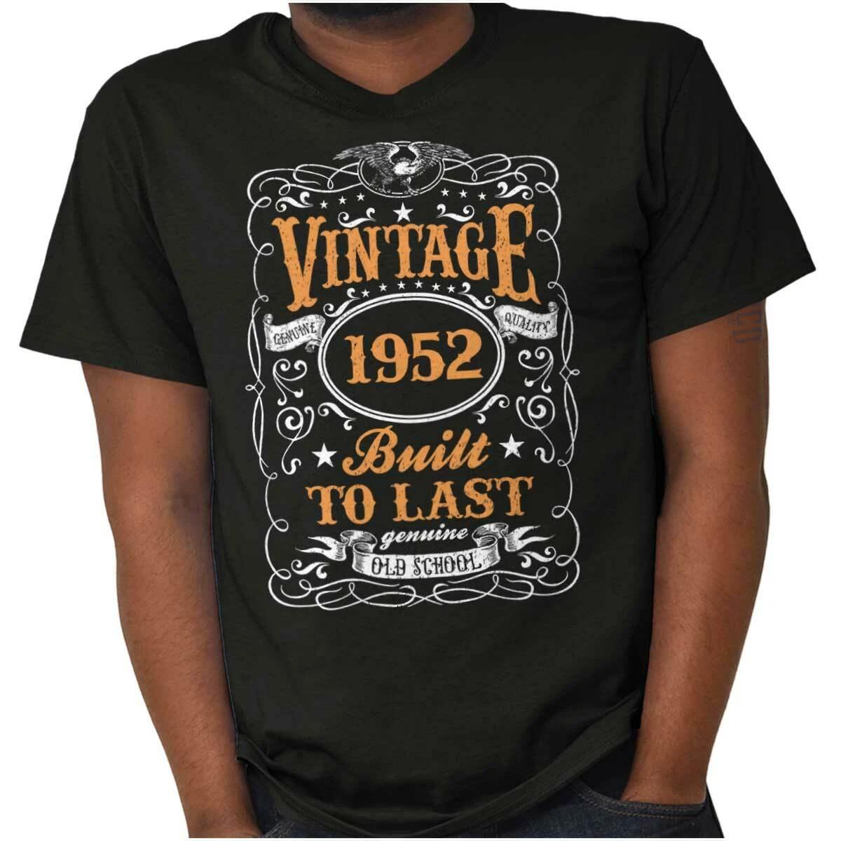 Vintage Genuine 1950 Birthday Built To Last Womens or Mens Crewneck T Shirt Tee S