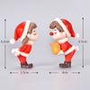 1Pcs Mini Christmas Couple Figure Doll DIY Garden Bonsai Decor Ornament Kid Toy Miniature Figurine Resin Craft