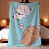 Panda Bubu And Dudu Throw Lightweight G Flannel Blanket Soft Skinfriendly for Summer Cooling
