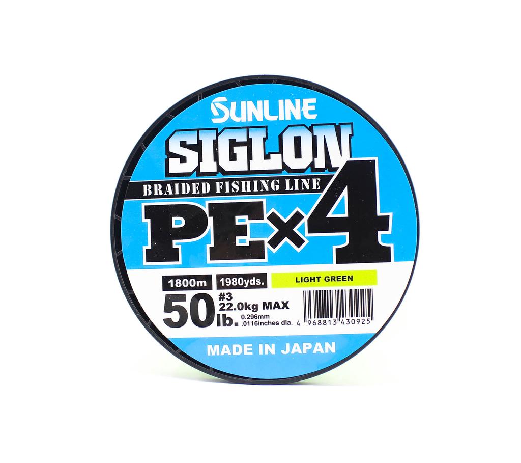 Sunline P.E Line X4 Siglon 1800M P.E 3 50LB Lime Green (0925)