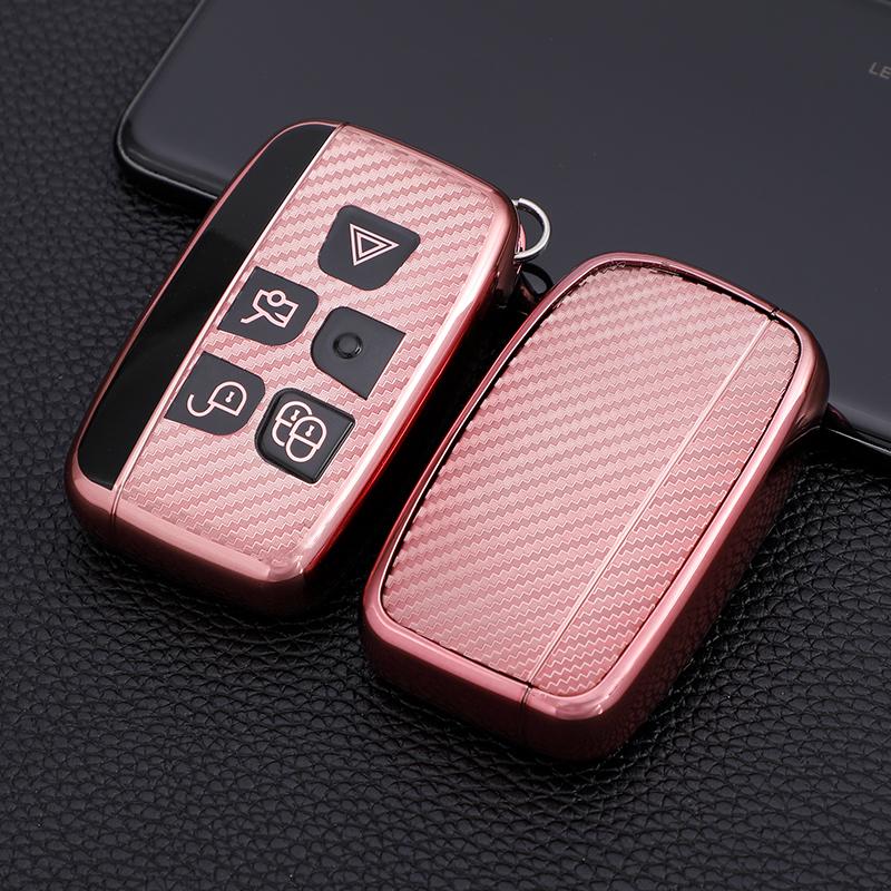 

Углеродное волокно ТПУ автомобильный чехол для дистанционного ключа брелок для Land Rover A9 Range Rover Sport Evoque Freelander 2 Discovery Jaguar XE XJ XF гитара