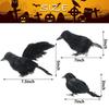 6 Piece Set Halloween Black Crow Feathers Crow Halloween Ornaments