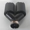 Universal Y Style Left Right Side Full Matte Car Thickened 100% Real Carbon Fiber Exhaust Dual TWIN End Tips for BMW 63mm In 89MM Out Dual Pipes