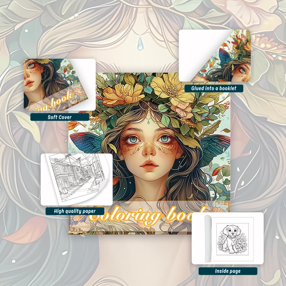 Stress Relief Colouring Book 30 Sheets, Teen Colouring Book 8.3x 8.3in100gsm Thick Paper, School Season and Other Holiday Gifts