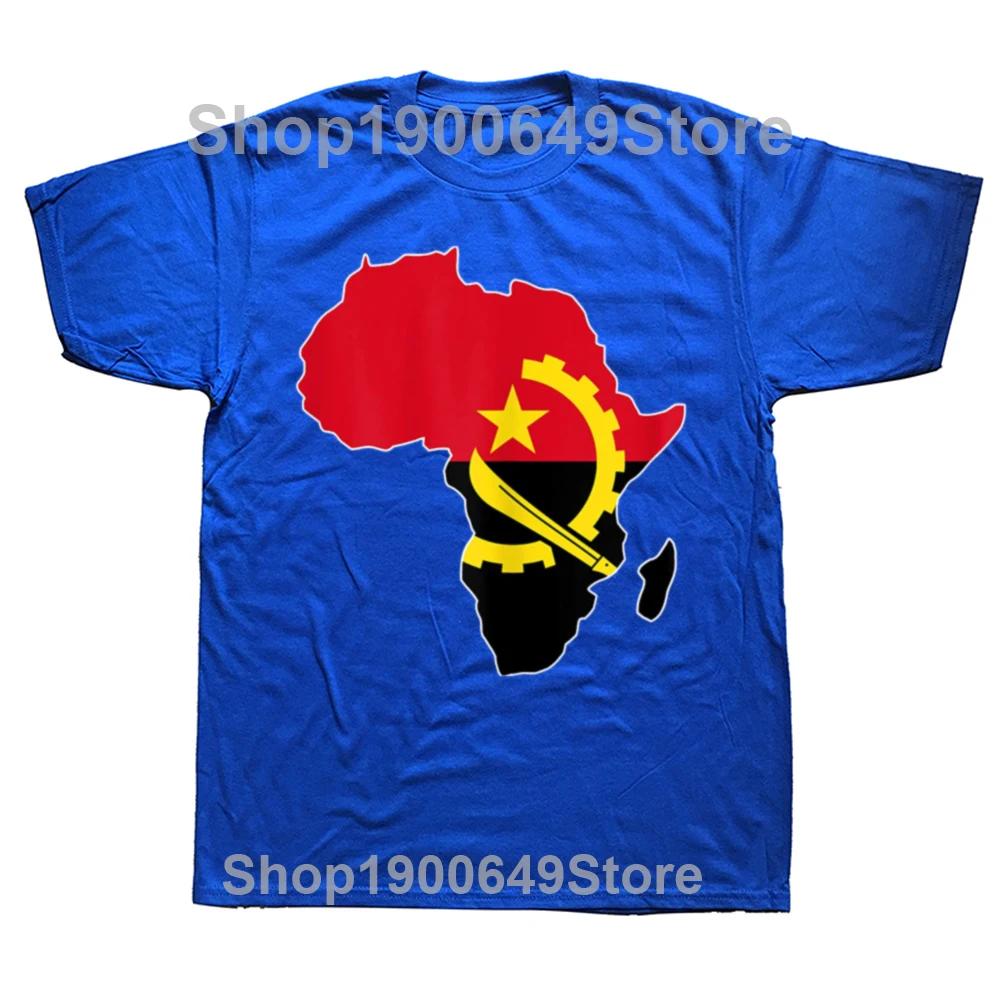 Funny Vintage I Love Angola Flag Africa Map Graphic Tshirt Men Women Hip Hop Oversized T Shirt 100 Cotton Comfort Tshirts