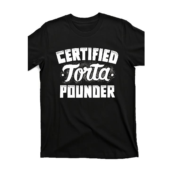 Certified Torra Pounder Graphic T-Shirt Sm Heavyweight Unisex Casual Tee with Distressed Print, Round Neck Regular Fit for Men & Women, All-Season S чёрный