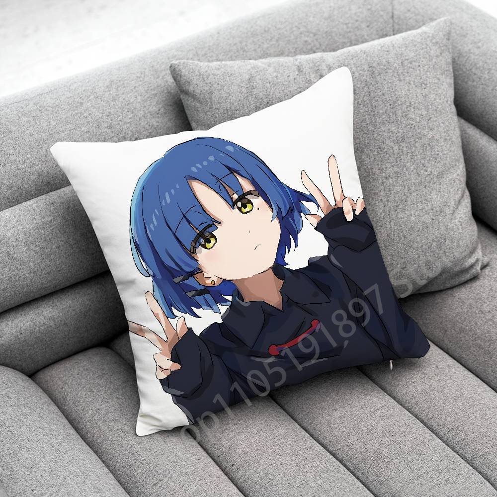 B-Bocchi the Rock Ryo Yamada Ikuyo Kita Hitori Goto Throw Pillow Case For 45x45cm 40x40cm 50x50cm Square Car Pillowcase Shell