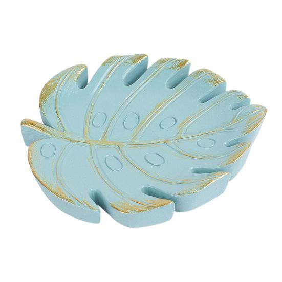 

Leaf Shaped Jewelry Dish Small Ring Necklace Bracelet Holder Organizer Resin Decorative Trinket Dish Tray for Wedding Party Table Centerpiece A светло-синий