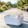 Hamster Carrier Cage with Water Bottle Portable Small Animal Travel Cage Plastic Clear Guinea Pig Carrying Case for Dwarf Hamsters Chinchillas