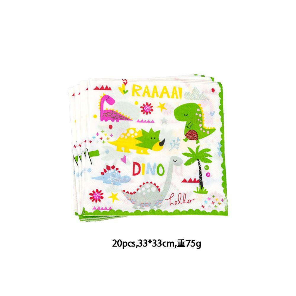 Disposable Dinosaur-themed Tableware for Outdoor Dining, Children's Outdoor Themed Party and Dining Supplies