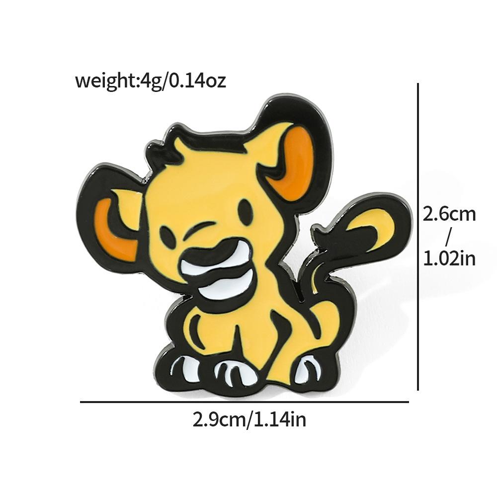 Милая креативная личность комикс Винни-Пух и Тигра металлическая значок Маленький Лев Дракон брошь