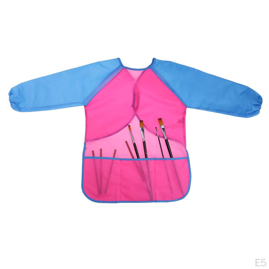 Smock Children Waterproof Painting Apron Long Sleeve
