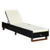 Day and Night - Day and Night Lounger with Black Synthetic Rattan Cushion