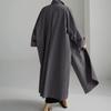 Spring Autumn Women's Cotton and Linen Shirts Dresses Pockets Side Split Straight Casual Loose Dresses Female