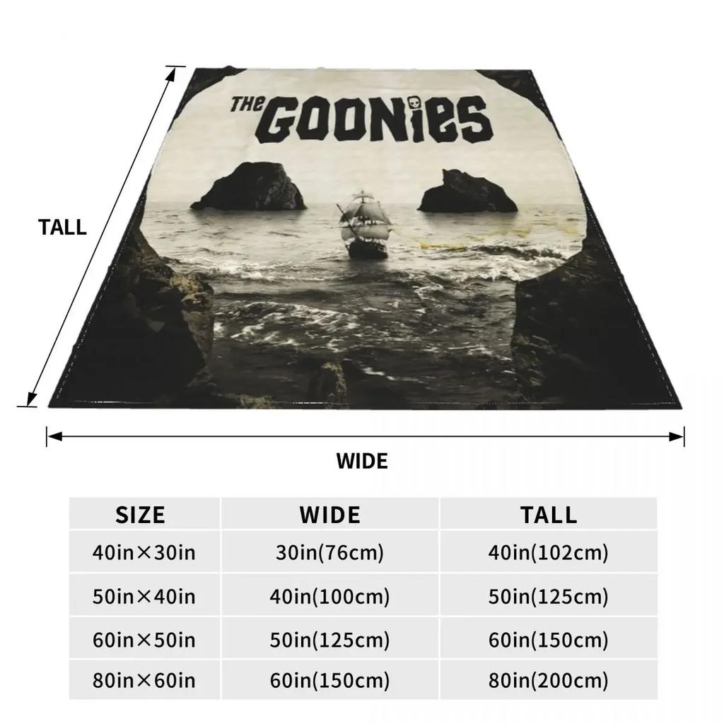The Goonies Skull Chunk Blanket Flannel Summer Autumn Winter TV Series Warm Throw Blanket for Home Bedroom Plush Thin Quilt