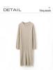 Women's Thickened Long Wool Sweater Dress - Round Neck, Slim Fit, Mid-Length, Warm Knitwear for Autumn and Winter