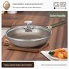 Zhishi Titanium Stainless Steel Frying Pan with Lid