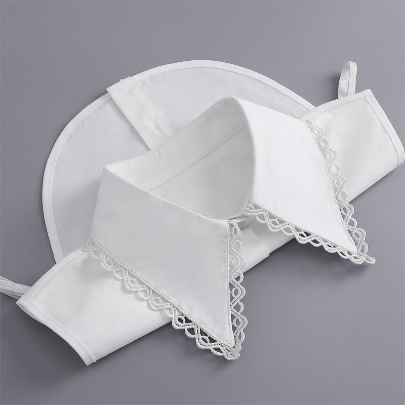 Woman White Lapel Fake Collar Vintage Detachable Shirt Collar for Women Blouse Sweater False Collar Lapel Top Neckwear Ties