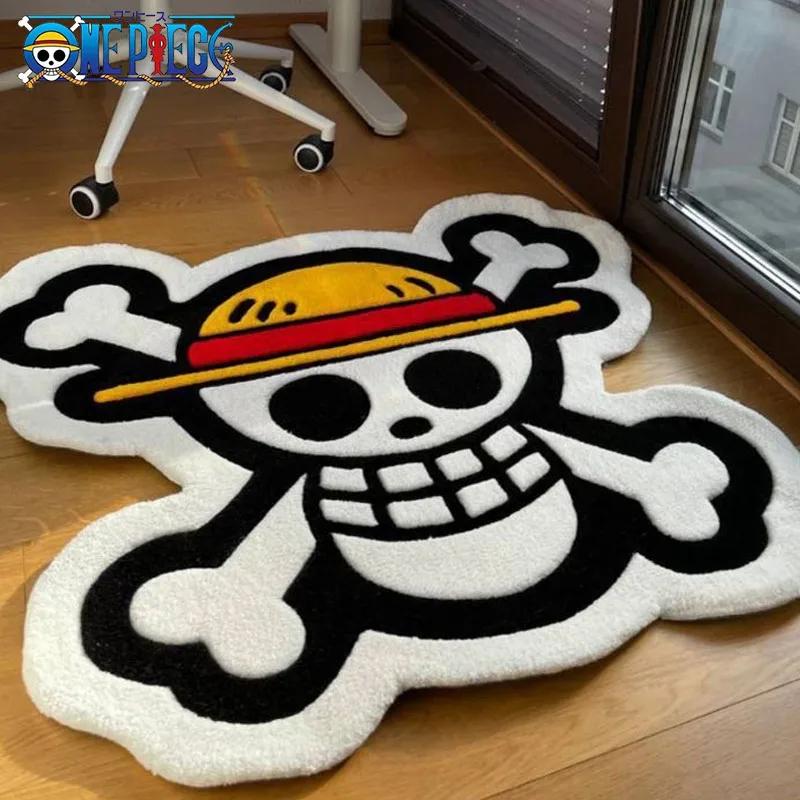 

One Piece Carpet Anime Bedside Blanket Floor Mat Sofa Cushion Living Room Bedroom Kitchen Carpet Footrest Home Decoration Durable Gift 80x80cm
