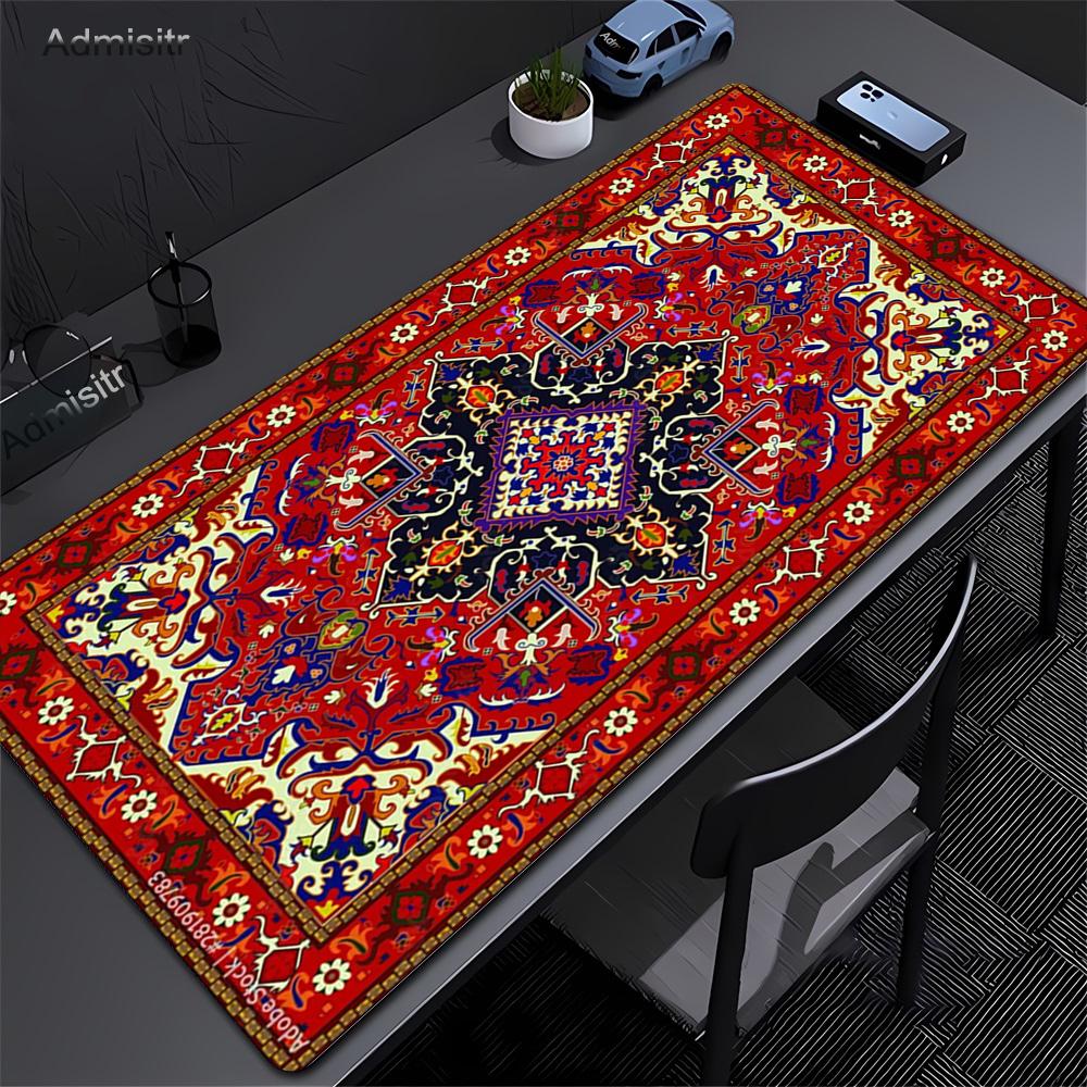 Gaming Mousepad Natural Rubber Antislip Soft KeyboardPad Big Persian Carpet Mouse Pad Office Desk Accessories Computer Mouse Mat