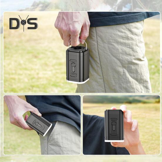 Mini Cordless Air Pump with 5 Nozzles Camping Light 2400mAh USB Rechargeable Inflatable Swimming Ring Float Air Mattress Bed Portable Electric