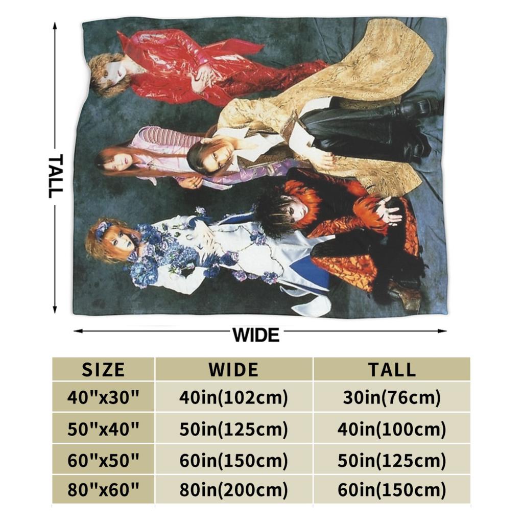 Malice Mizer Band Blanket Flannel Spring/Autumn Multifunction Lightweight Thin Throw Blanket for Bedding Bedroom Quilt