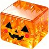 Halloween Spooky Cube Squishies Toy Transparent Glitter Maltose Stress Relief Squeeze Toy For Party Favor Kids Gift Decor