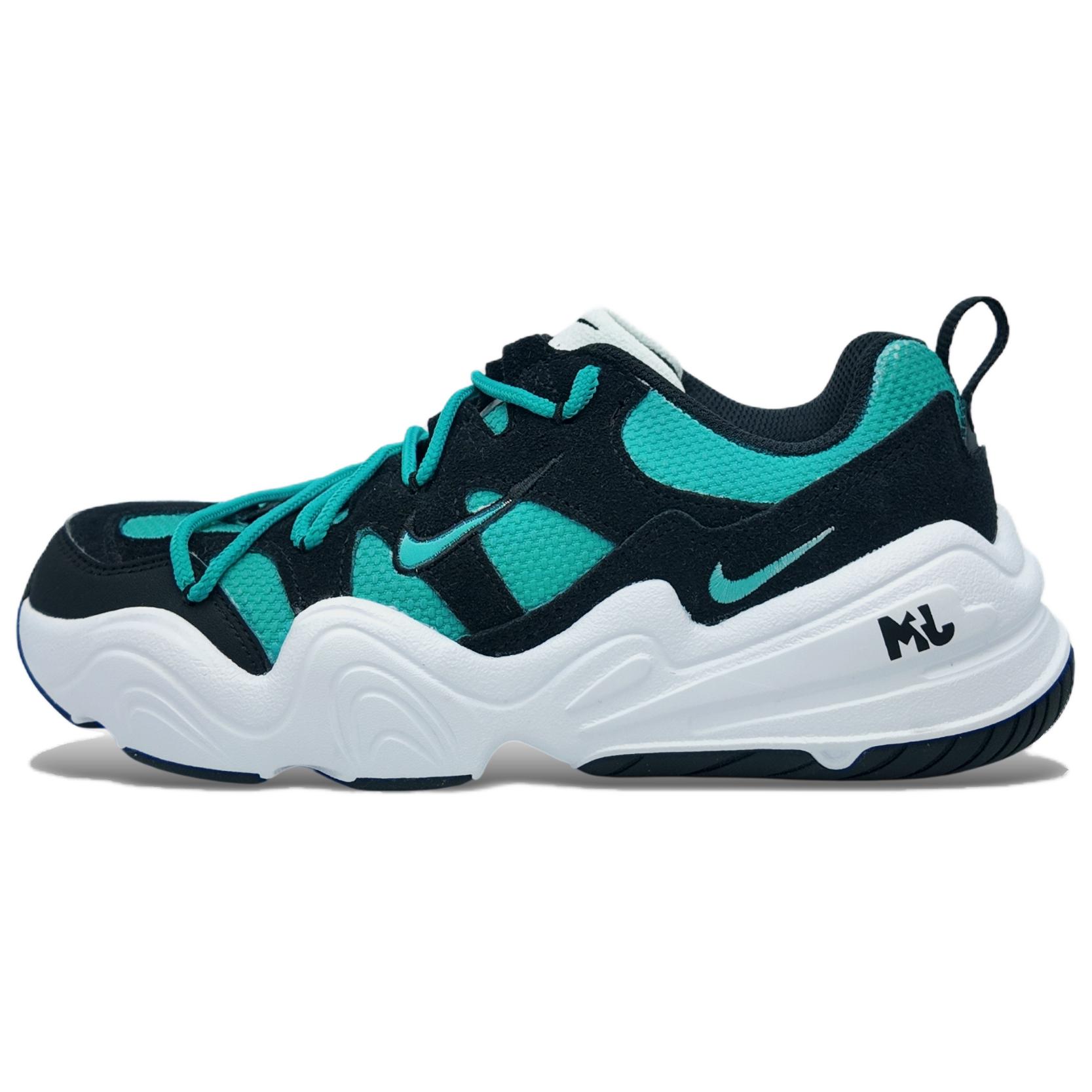 

Nike Tech Hera Suede Abrasion Resistant Low top Casual Shoes Unisex Black Green FJ9532-101(team1386-) 36