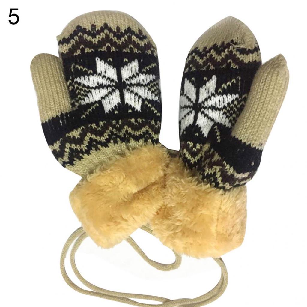 Móda Zimní děti Kluci Dívčí Rukavice Pletení Teplé Měkké Tlusté Roztomilé Dětské Rukavice