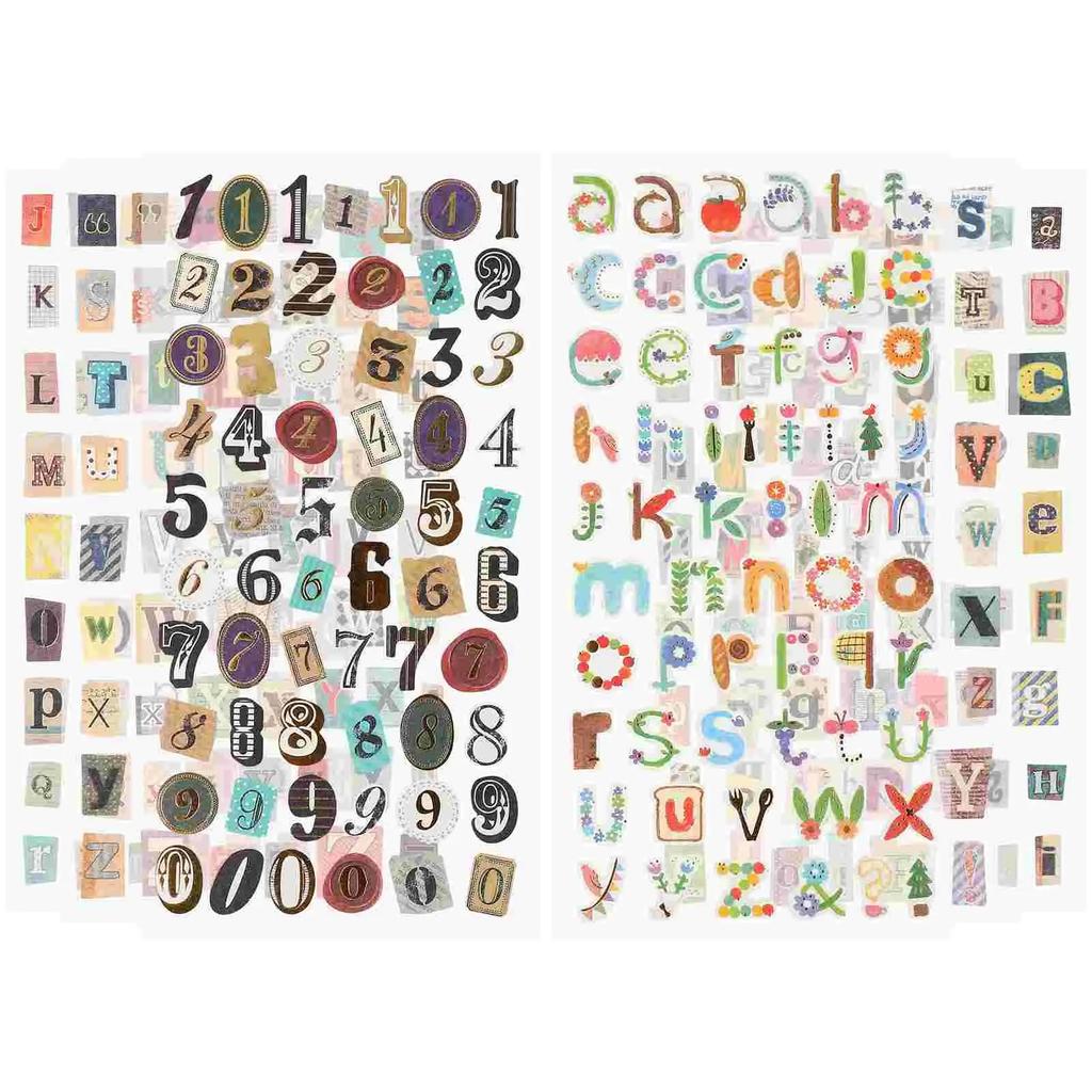 6 Sheet Stickers Graffiti Tape Adhesive Paper Wallpaper Washi Decorating Scrapbook Letter Adhesive Decals for Scrapbook Crafts