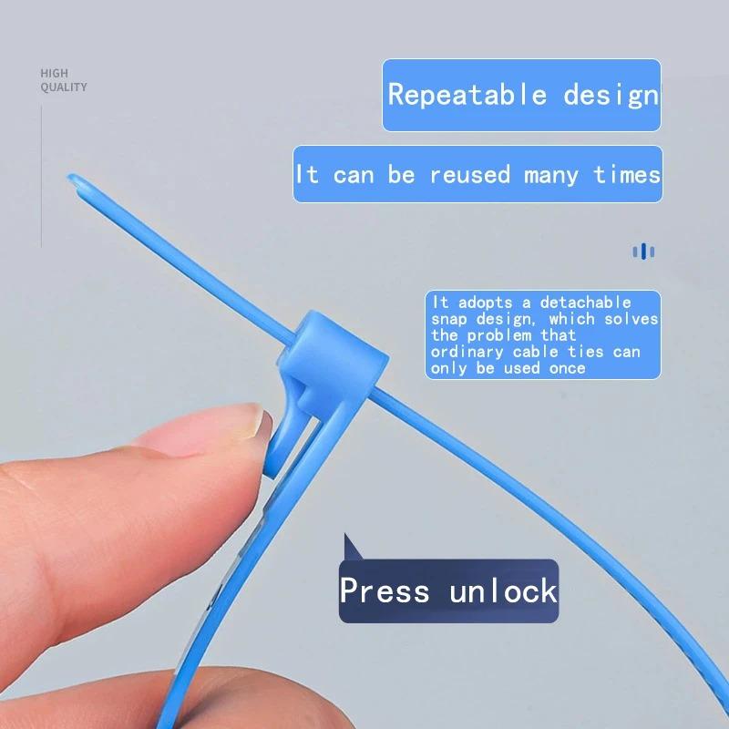 100Pcs Reusable Cord Organizer Keeper Holder, Fastening Cable Ties Straps for Earbud Headphones Phones Wire Wrap Managemen