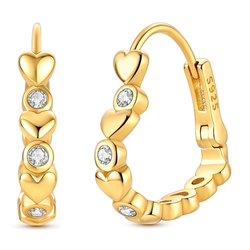 925 Sterling Silver Earrings Eternal Infinite Love Heart Starlight Hoops Earrings for Women Ladies Wedding Jewelry Fashion Gifts
