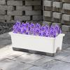 Windowsill Planter Window Box Planter Novelty with Drainage Tray Vegetable Flower Planter Box Rectangular for Garden Yard