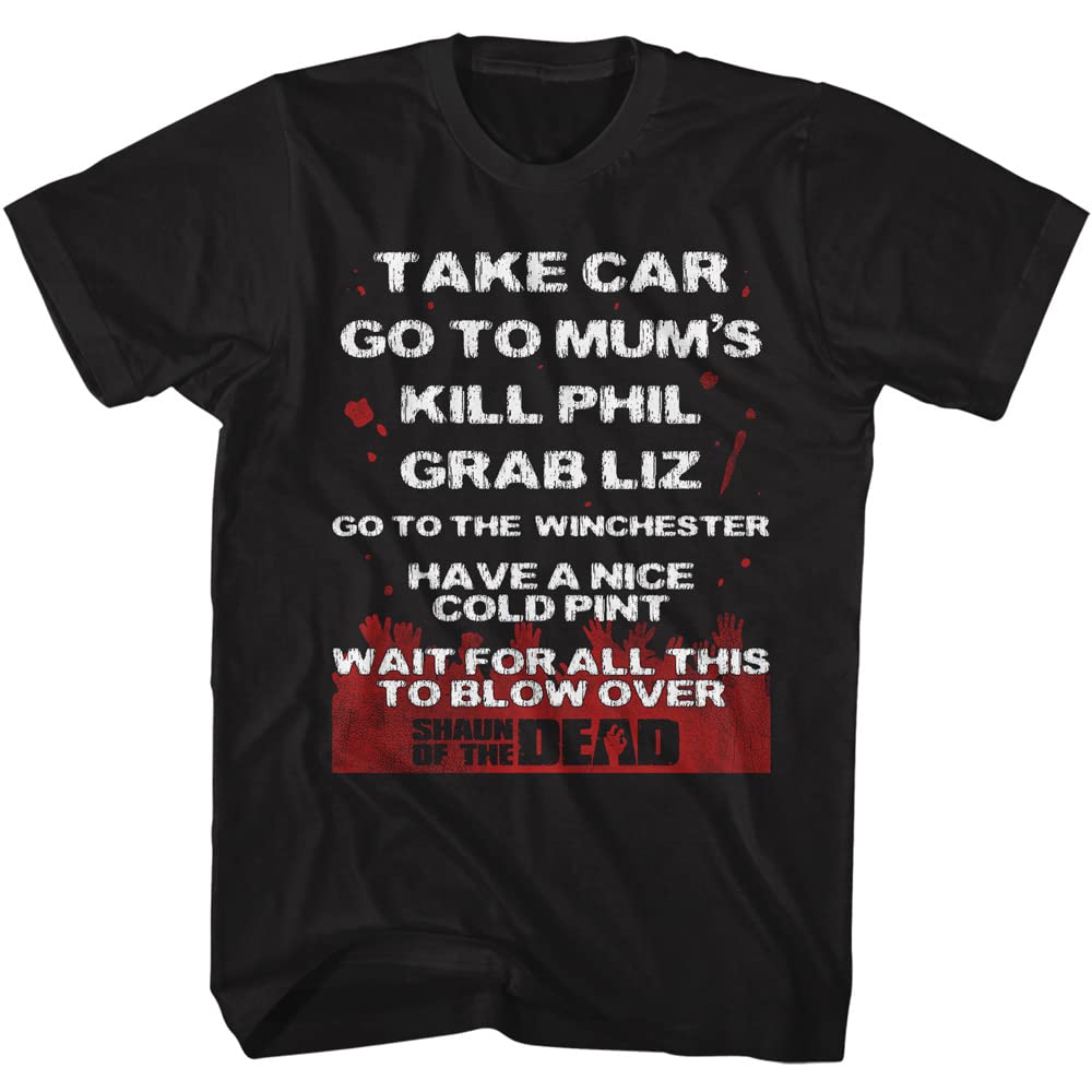 T-shirt d'été Shaun of The Dead Unisexe Zombie RoUnisexe Comédie Cinéma Graphique Manches Courtes Streetwear Coupe Ample Fan d'Horreur T-shirt