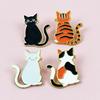 Creative Cartoon Cat Brooch: Cute, Versatile Metal Badge for Clothing, Hats, Bags