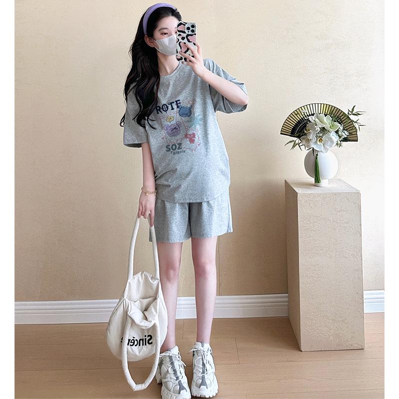 

Maternity Summer Mid-Length Plus Size Top & Shorts Set (2026 Collection) L [105-125 lbs]