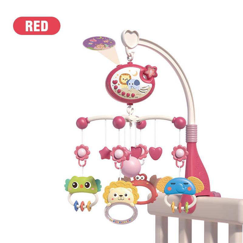 Baby Crib Mobile Rattle with Projector Infant Rotating Musical Night Light Toy for 0-12 Months Bed Bell for Newborn Toddler Gift