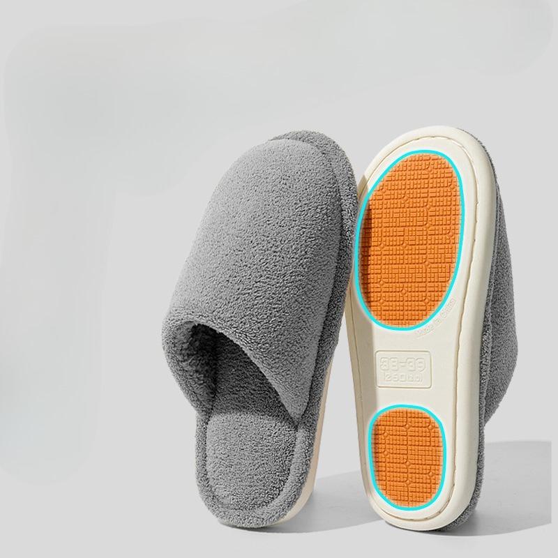 Baumwollschuhe für drinnen zu Hause, Wärme, Fleece, rutschfest und geruchshemmend