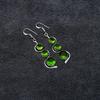 Peridot Gemstone : 925 Sterling Silver Handmade Long Earring's Jewelry