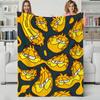 Cartoon Chubby Cute Cat Throw Flannel Blanket Perfect for Sofa Office Bed Travel Sleep Read Relax Camping Four Season Use
