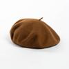 Autumn And Winter Fashion Large Head Circumference Solid Beret Simple And Versatile Women'S Warm Artist Hat