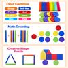 Montessori Wooden Toys Color Sorting Fine Motor Toys Shape Matching Sensory Toys Early Educational Puzzle Toys for Toddlers