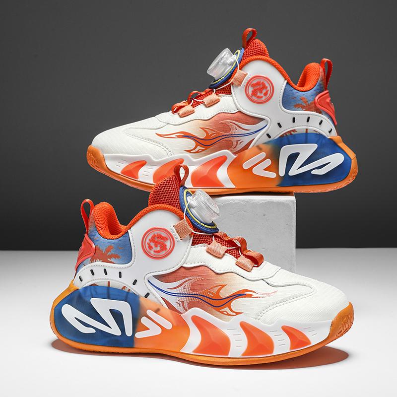 Children Basketball Shoes Winter Breathable Cushioning Leather Lightweight Outdoor Sports Shoes New Student Running Shoes