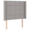 Vidaxl Wingback Headboard, Light Gray, 103X16X118/128 Cm, Fabric