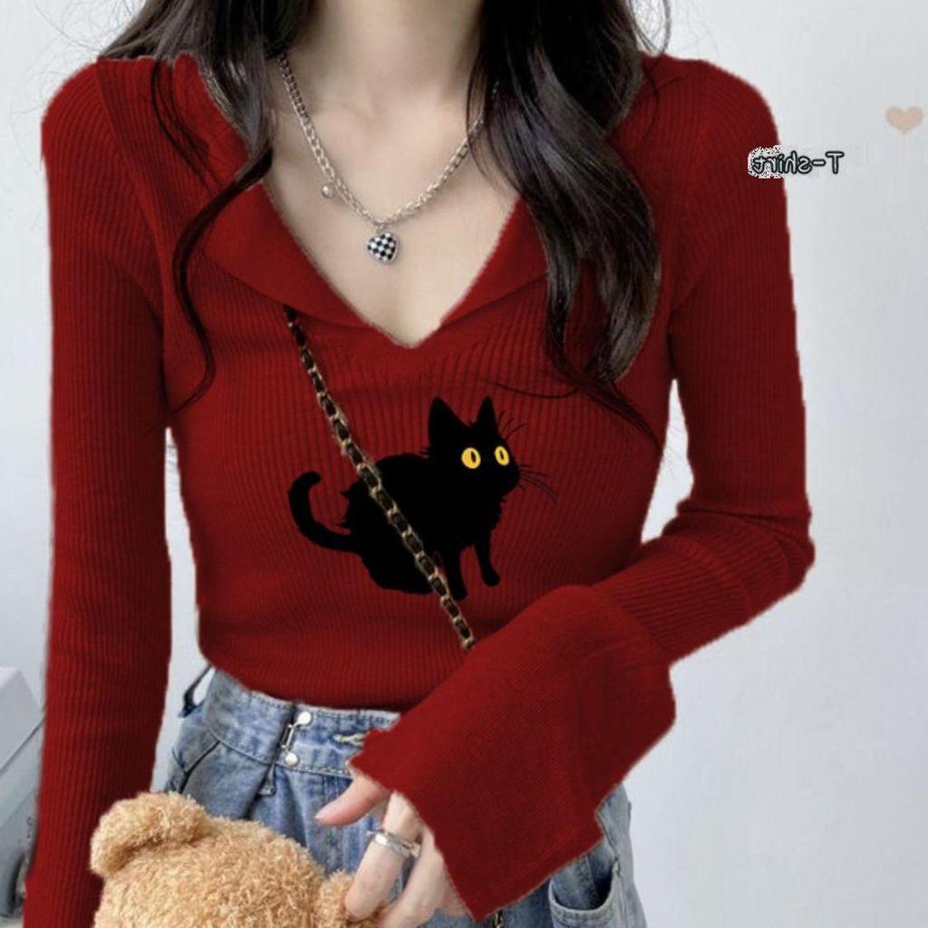 Chic Slim-Fit Retro Knitted Sweater - Women's Fall/Winter Stylish Long-Sleeve