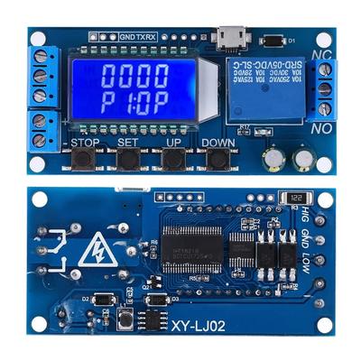 5V/12V/24V Delay Relay Module with LCD Display Suitable for High and Low Level Trigger Signals and Passive Switch Control
