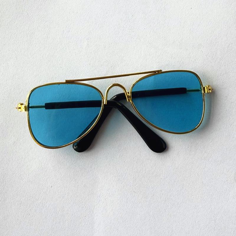 Pet Fashion Round Sunglasses for Cats & Dogs - 9cm Cotton Doll Accessories